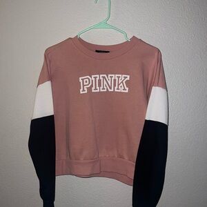 PINK Victoria's Secret Mauve and Black Sweatshirt